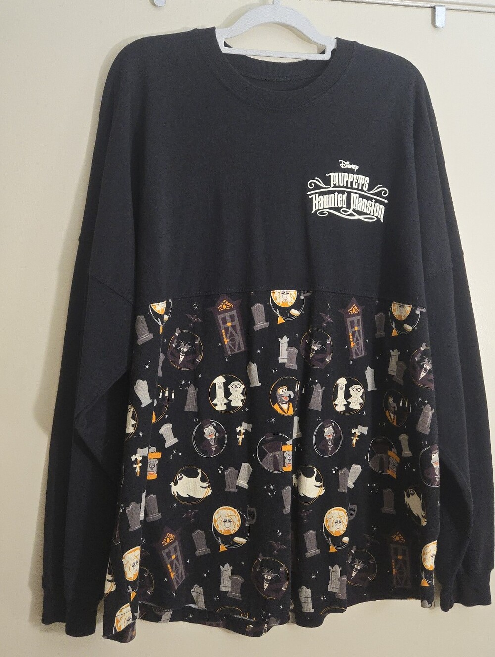 Disney Muppets Exclusive Haunted Mansion Long Sleeve Spirit Jersey Size L